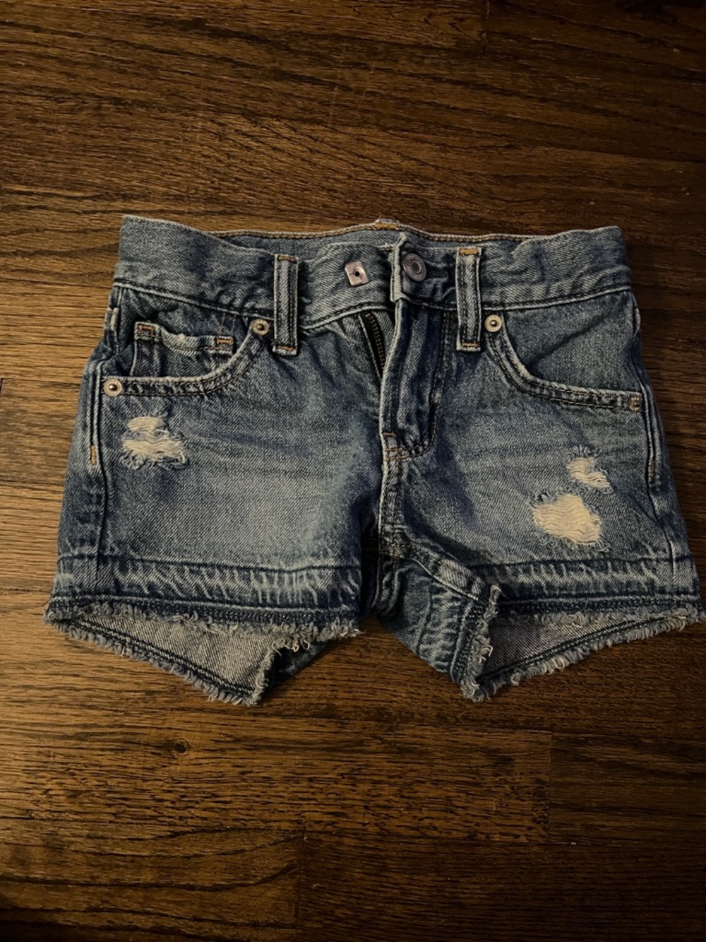 GAP Distressed Denim Shorts in Blue